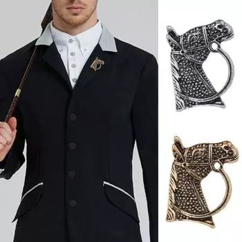 Декоративная легкая красивая DIY для взрослых универсальная прищепка для пальто голова лошади античный серебряного