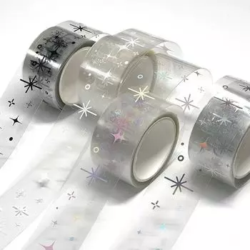 Декоративная лента для наклеек, рулон, ручная бухгалтерская книга, Guka Basic DIY, горячая серебряная лента для наклеек белый