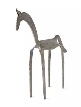 Декоративная металлическая лошадь маленькая, Никель, Iron Horse Nickel Small, John Molly Decor&Gifts