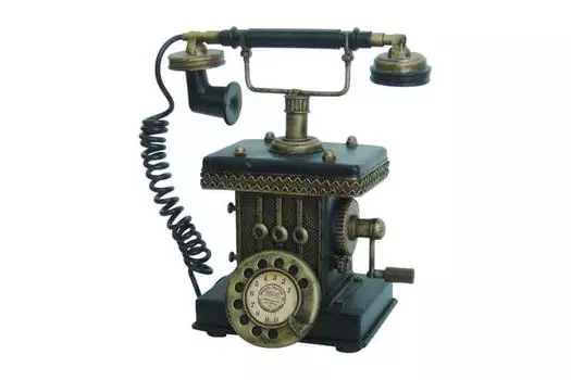 Декоративная металлическая телефонная копилка