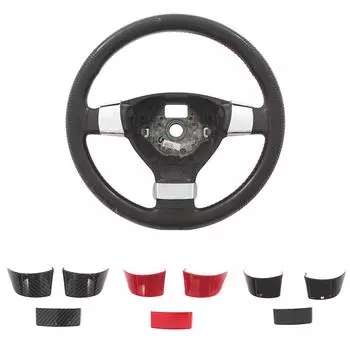 Декоративная накладка на руль автомобиля из углеродного волокна ABS для VW Golf 5 MK5 Passat B6 Jetta Tiguan 2007-2011