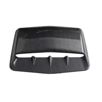 Декоративная накладка воздухозаборника на капот автомобиля из АБС-пластика под карбон, универсальная, с акульими плавниками