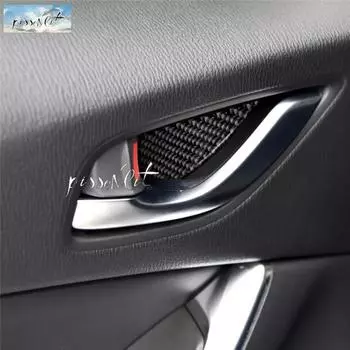 Декоративная наклейка из углеродного волокна на дверь салона автомобиля для MAZDA 3 6 Axela CX-5 CX-4 CX-3 CX-8 CX-9 аксессуары для стайлинга автомобиля 4 шт.