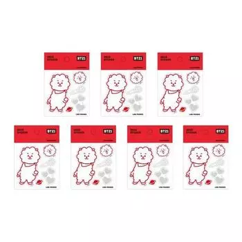 Декоративная наклейка Line Friends BT21, RJ, 7 шт.