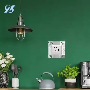 Декоративная наклейка на рамку переключателя, зеркальная акриловая настенная наклейка для комнаты, спальни, гостиной, наклейка на выключатель