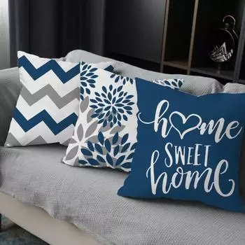 Декоративная наволочка, чехол для подушки, износостойкий, моющийся, невыцветающий, наволочка с геометрическим принтом, украшение, чехол для диванной подушки D
