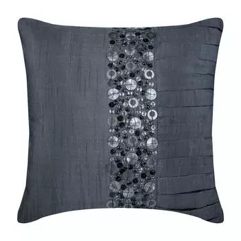 Декоративная наволочка HomeCentric. Серые наволочки. Чехлы на диванные подушки с текстурой и блестками. Шелковые наволочки. Пасха — простые сокровища. 12 x 12 inch серый