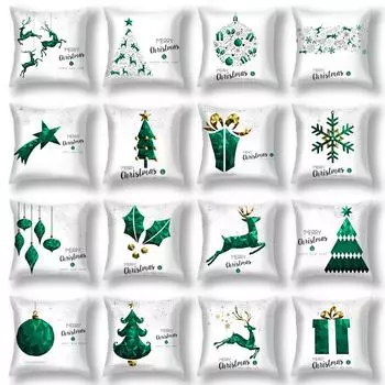 Декоративная наволочка, Рождественская поясная наволочка, Рождественская елка, принт оленя, наволочка, домашний декор 40x40cm