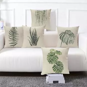 Декоративная наволочка со скрытой молнией Изысканный узор Износостойкий простой в уходе чехол для диванной подушки B