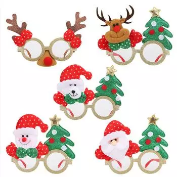 Декоративная оправа для очков в рождественском стиле, украшение для рождественской вечеринки, реквизит для детской фотографии Type A