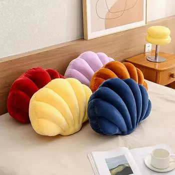 Декоративная подушка для кровати и дивана в виде ракушки, подушка ручной работы для дивана, подарок на день рождения, праздничный спальный автомобиль Milky white