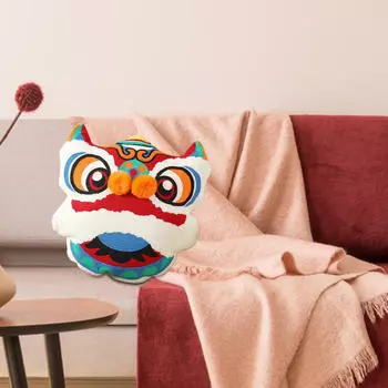 Декоративная подушка на китайский год с изображением льва для домашнего использования 45x40cm blue