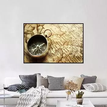 Декоративная подвесная картина, винтажная декоративная карта, Настенный декор, фон для гостиной, дома, кабинета, студии 59*42cm