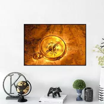 Декоративная подвесная картина, винтажная декоративная карта, Настенный декор, украшение для дома, гостиная, кабинет, принадлежности для студии 59*42cm