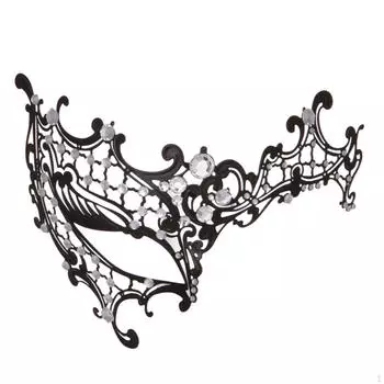 Декоративная полумаска для женщин и девочек в ролевых играх чёрный