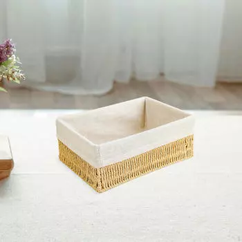 Декоративная прямоугольная корзина для организации хранения вещей в ящике для дома 28x20x11cm