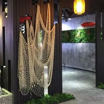 Декоративная рыболовная сеть Морской морской берег Океан настенные украшения Студийный реквизит Средиземноморский стиль Пляжная тематическая вечеринка настенные украшения Декор 1Mx2M бежевый