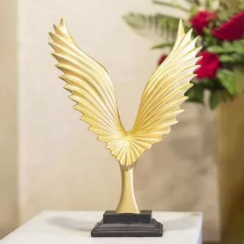 Декоративная статуэтка «Золотые крылья» для декора дома и офиса, центральный элемент для украшения стола | Декоративная фигурка