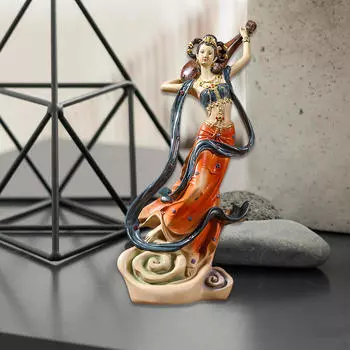 Декоративная статуя, украшение для рабочего стола, скульптура для стола, кабинета, столовой, домашнего декора, дня рождения Lute Fairy
