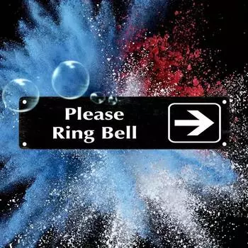 Декоративная табличка «Пожалуйста, позвоните в колокольчик». Многоцелевой для домашнего декора стен, пыле- и водостойкий, с металлом в винтажном стиле L белый