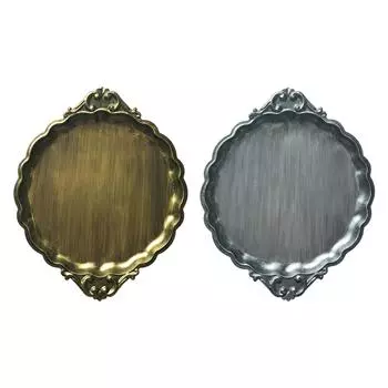 Декоративная тарелка, поднос для закусок, многоцелевая сервировочная тарелка, органайзер, тарелка для украшений, винтажный дизайн, тарелка для хранения, элегантный домашний декор серебряный