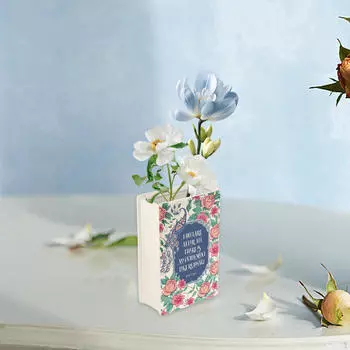 Декоративная ваза, в форме книги, маленькая ваза для цветов в форме книги, реквизит для фотокомпозиции, горшок для цветов Style B