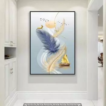 Декоративная живопись в скандинавском стиле, простая и абстрактная подвесная картина, линия, смысл, настенная роспись, домашний постер, украшение для дома 20x30cm no frame розовый