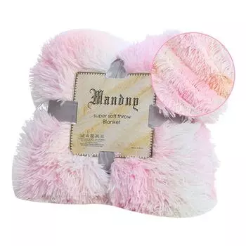 Декоративное длинное плюшевое пушистое покрывало для дивана, кресла, спальни, гостиной