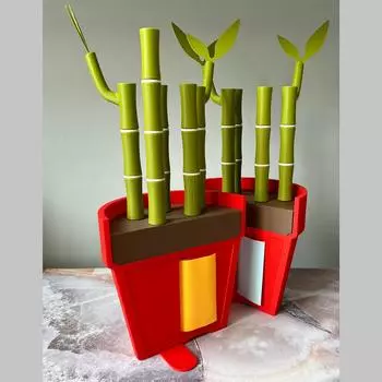 Декоративное многофункциональное хранилище, напечатанное на 3D-принтере чёрный