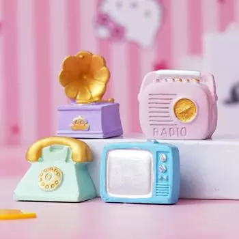 Декоративные экспонаты в виде телефона, радио, телевизора, граммофона - Подарки для детей (Полирезин,)