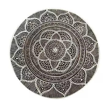 Декоративные Блоки Цветочные Ручной Резной Штамп Деревянные Текстильные Штампы Печать 7.7 D Inches коричневый