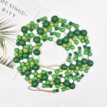 Декоративные бусины из дерева в стиле ирландского праздника, бусины для фермерского дома, настенные украшения