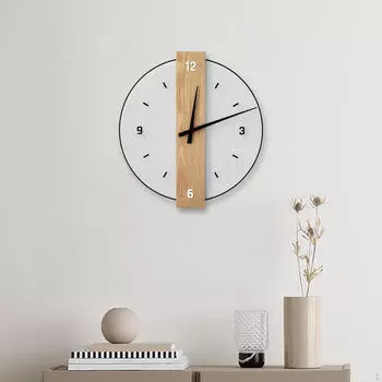 Декоративные часы Современные настенные фестивальные подарки Минималистичные дерево и стекло для 44x40cm_Arabic numerals