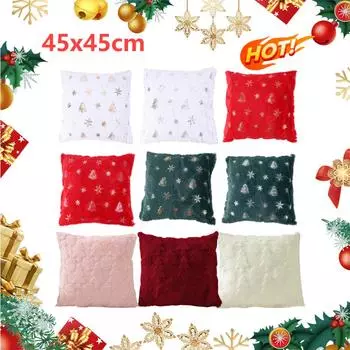 Декоративные чехлы на подушки для дивана, чехлы на подушки в виде рождественской елки, рождественские украшения для дома 45x45 см, зимние подушки, чехол для подушки 450mm*450mm