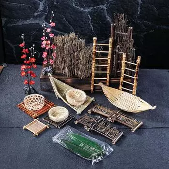 Декоративные цветы и растения Японские блюда барбекю Украшенное блюдо из морепродуктов Декоративные украшения Суши-сашими-ассорти-A