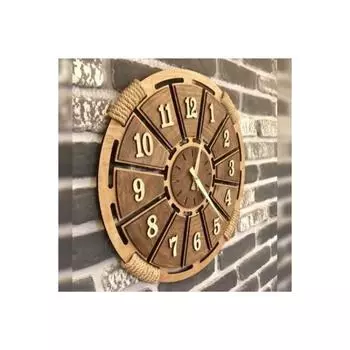 Декоративные деревянные настенные часы из клена 40х40 см
