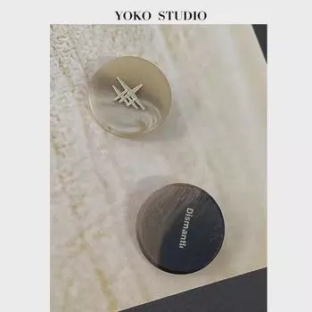 Декоративные двухсторонние пуговицы для пальто YOKO Star Resin с высокой лапкой и двойной строчкой