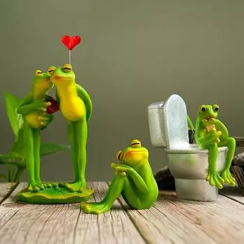 Декоративные фигурки лягушек из скандинавской смолы, забавные статуи животных, украшения для сада, домашнего офиса, гостиной, прихожей, стола, украшения