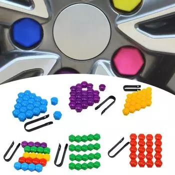 Декоративные колпачки для болтов, гайки для шин, автомобильные ступичные винты, колпачки для гаек колес, защитные колпачки 17MM чёрный