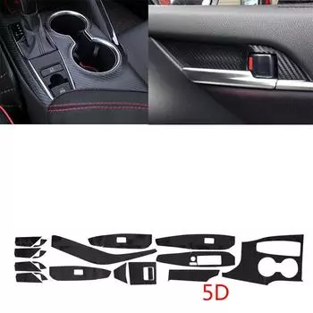 Декоративные комплекты для салона автомобиля под карбон 5D Наклейка-накладка для Toyota Camry 2018-2020