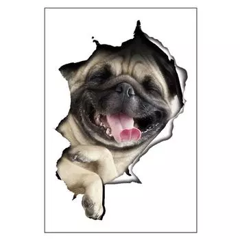 Декоративные наклейки в виде щенка, наклейки на стену для ванной и туалета, наклейки на холодильник