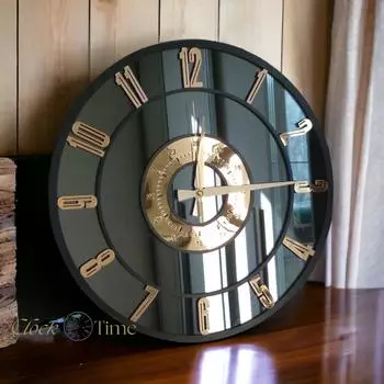 Декоративные настенные часы с настоящим зеркалом (40 см)