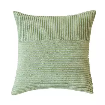 Декоративные наволочки цвета зеленого шалфея для дивана-кровати в гостиной, мягкий вельветовый чехол для подушки в стиле пэчворк с квадратной текстурой 30x50CM