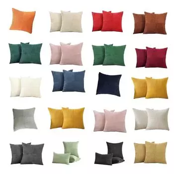 Декоративные наволочки для подушек Coral, домашний декор в стиле бохо в деревенском стиле, мягкий чехол для подушки Corss Corduroy Patchwork Peach One Size