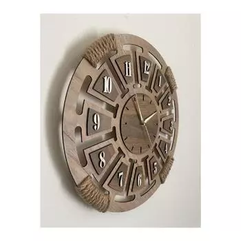 Декоративные плетеные подробные настенные часы 40x40 см с бесшумным плавным механизмом