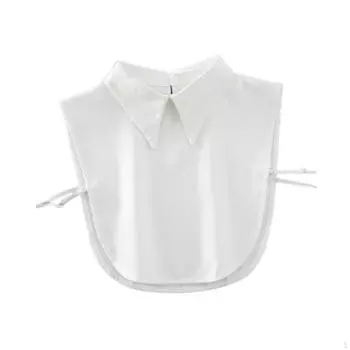 Декоративные полурубашки с ложным воротником для нарядов, свитеров White without Button