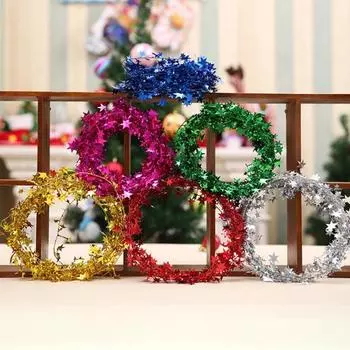 Декоративные рождественские цветные полосы Креативный легкий рождественский декор розы красного