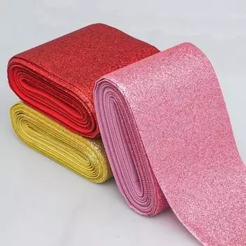 Декоративные украшения своими руками, романтичные и уютные, 10 см, глянцевые блестки, золотые луковые гранулы, автомобильные рождественские украшения, венок, елка, галстук, цветная луковая лента 10cm*10 yards