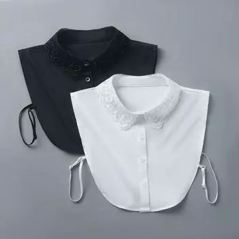 Декоративный элегантный воротник-подделка Cheongsam, женский универсальный воротник-кукла, белая кружевная рубашка с воротником-подделкой