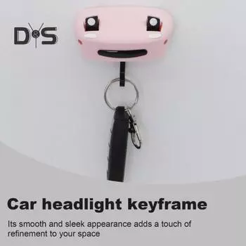 Декоративный автомобильный крючок для ключей в форме фары, легко устанавливается на стену, винтажный автомобильный держатель для ключей, украшение для ключей белый